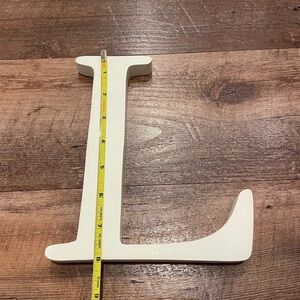 Vintage Heavy Weight Pottery Barn Wooden Wall Letter "L"